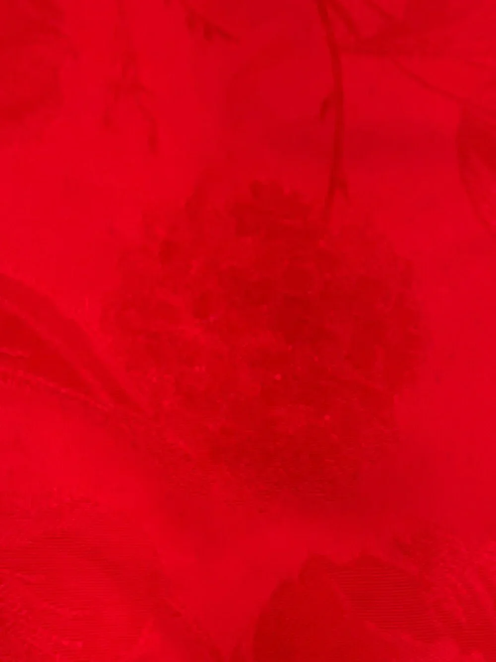 Vintage Red Damask Jacquard Fabric Unused 42 x 90 inches